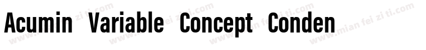 Acumin Variable Concept Condense bo字体转换